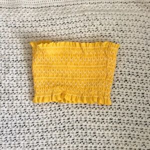 NEVER WORN: Yellow tube top swimsuit ONLY TOP